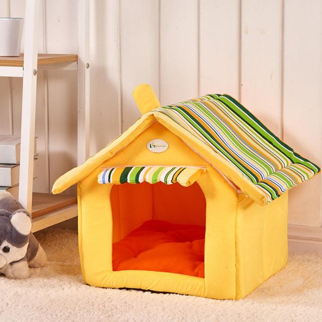 Fashion Striped House Pet Bed