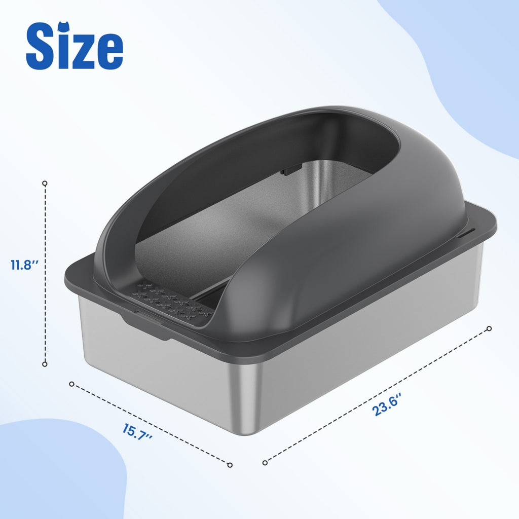 Stainless Steel Litter Box With Lid