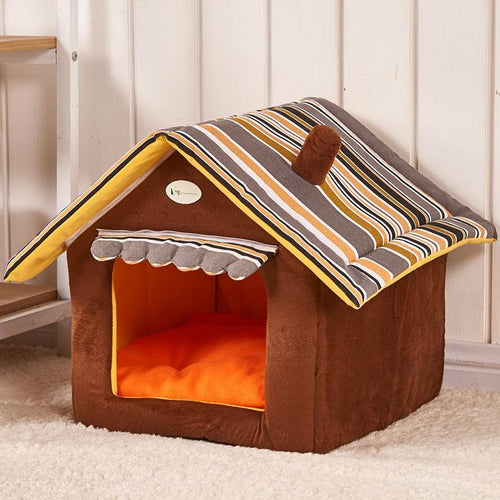 Fashion Striped House Pet Bed