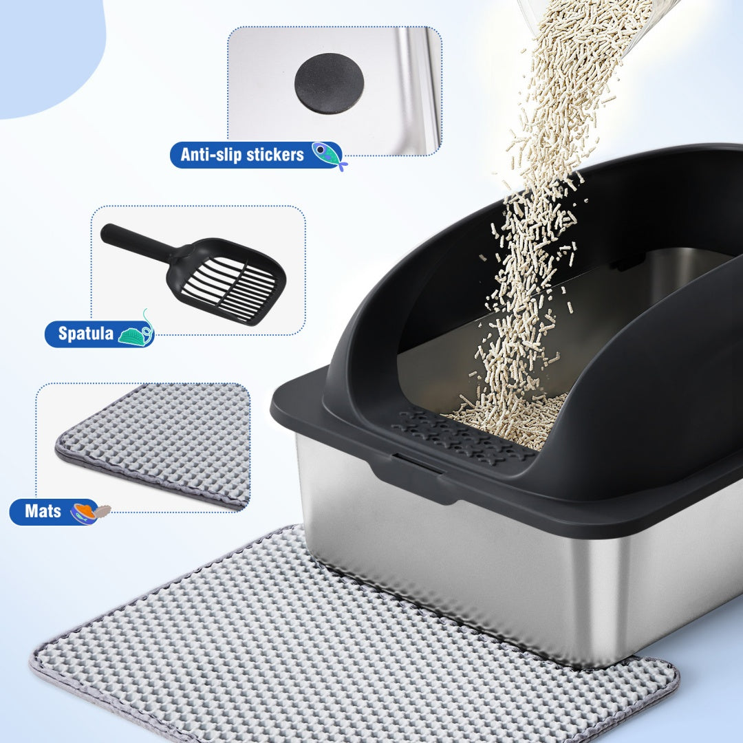 Stainless Steel Litter Box With Lid