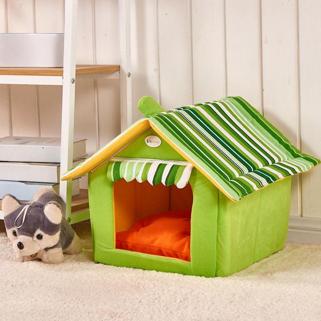 Fashion Striped House Pet Bed