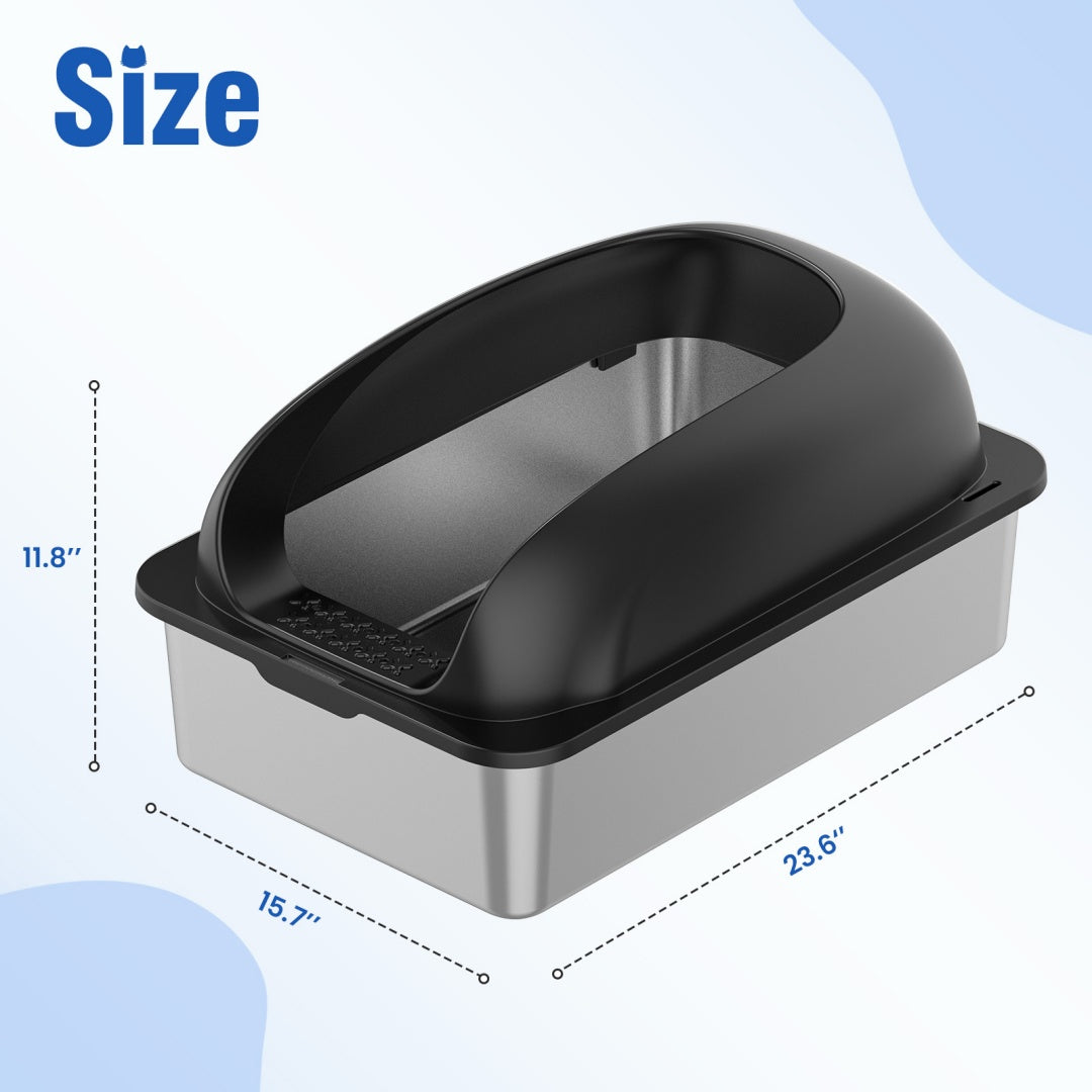 Stainless Steel Litter Box With Lid