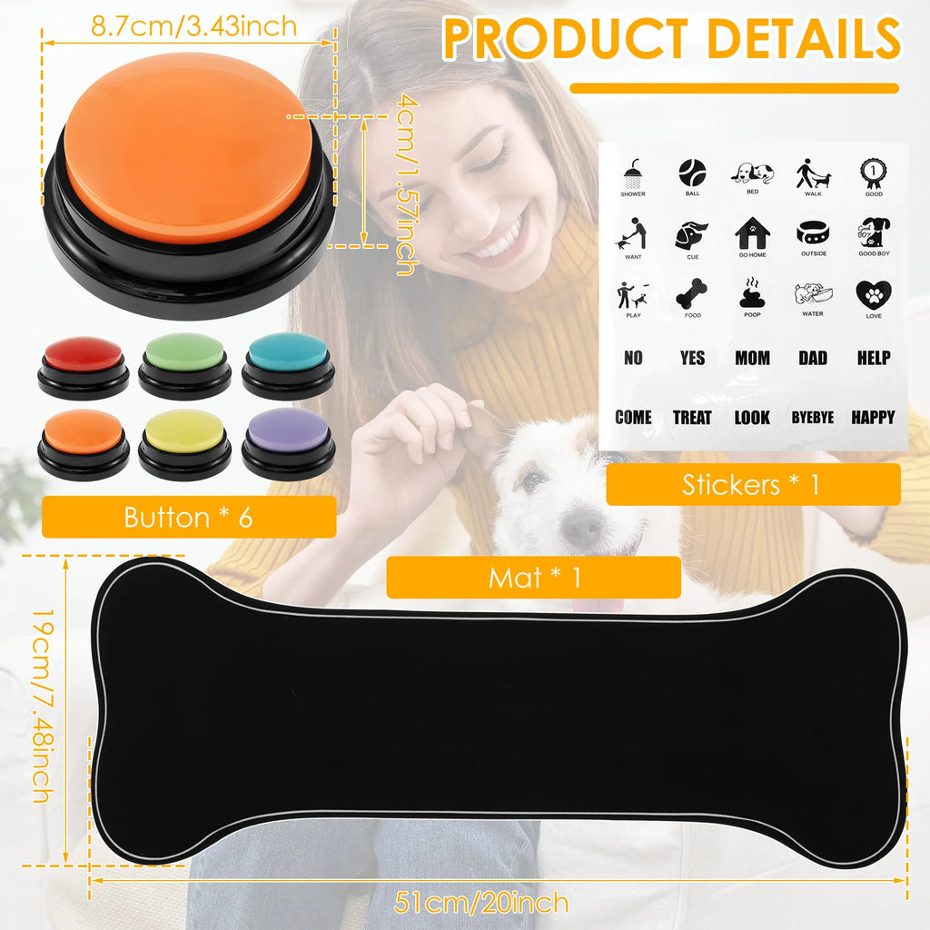 4/6 Pcs Pet Communication Training Buttons