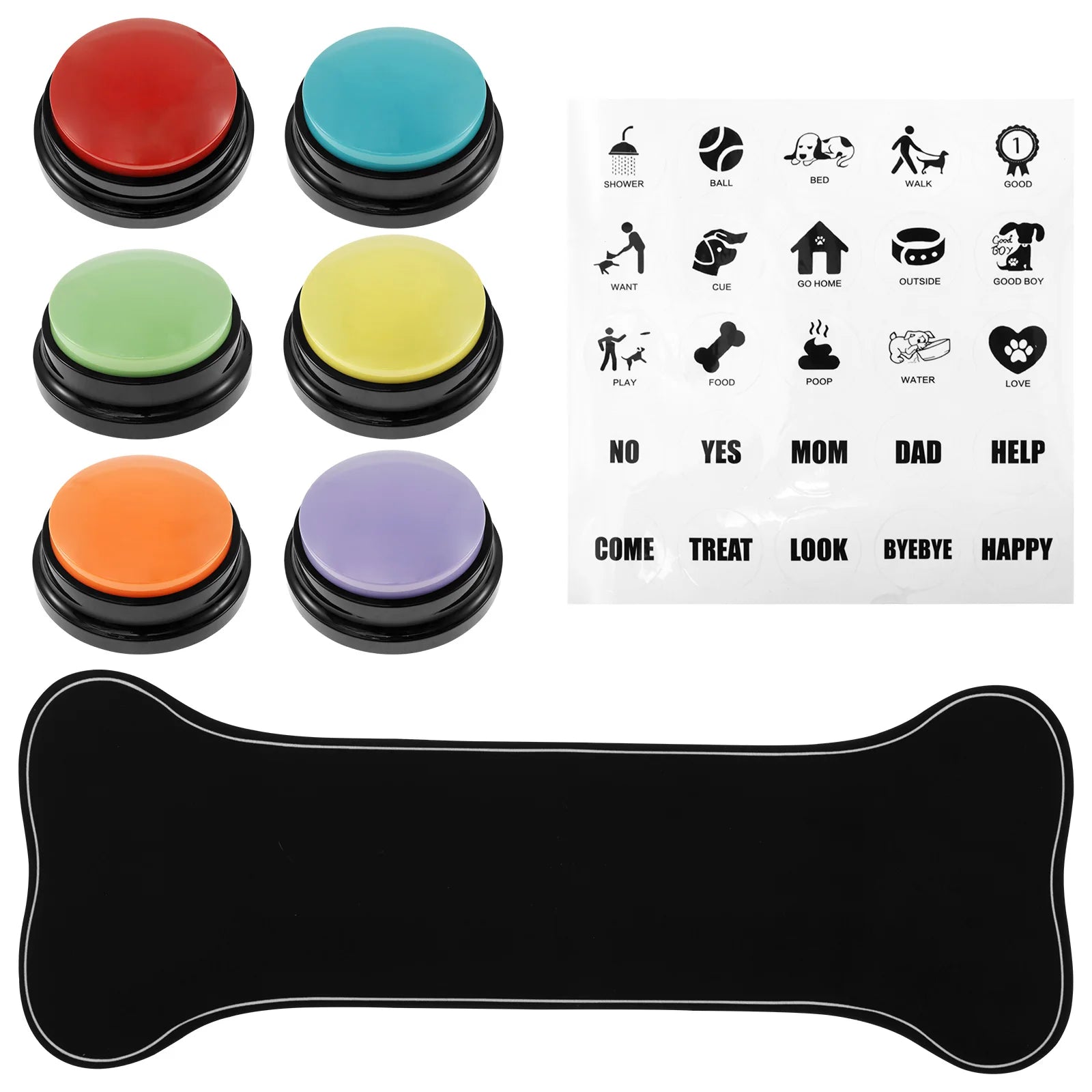 4/6 Pcs Pet Communication Training Buttons