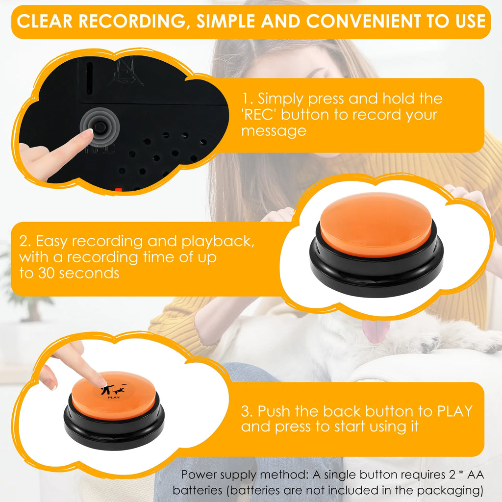 4/6 Pcs Pet Communication Training Buttons
