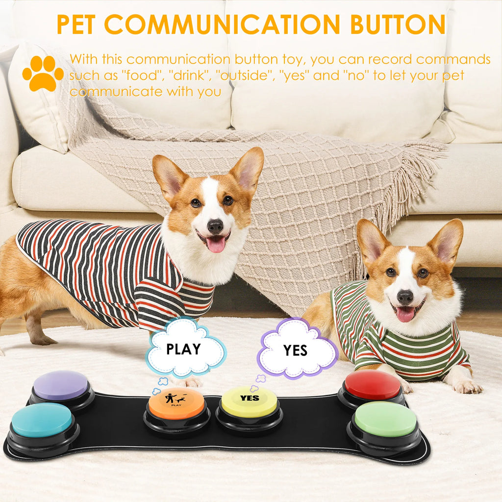 4/6 Pcs Pet Communication Training Buttons