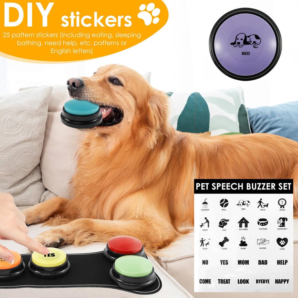 4/6 Pcs Pet Communication Training Buttons