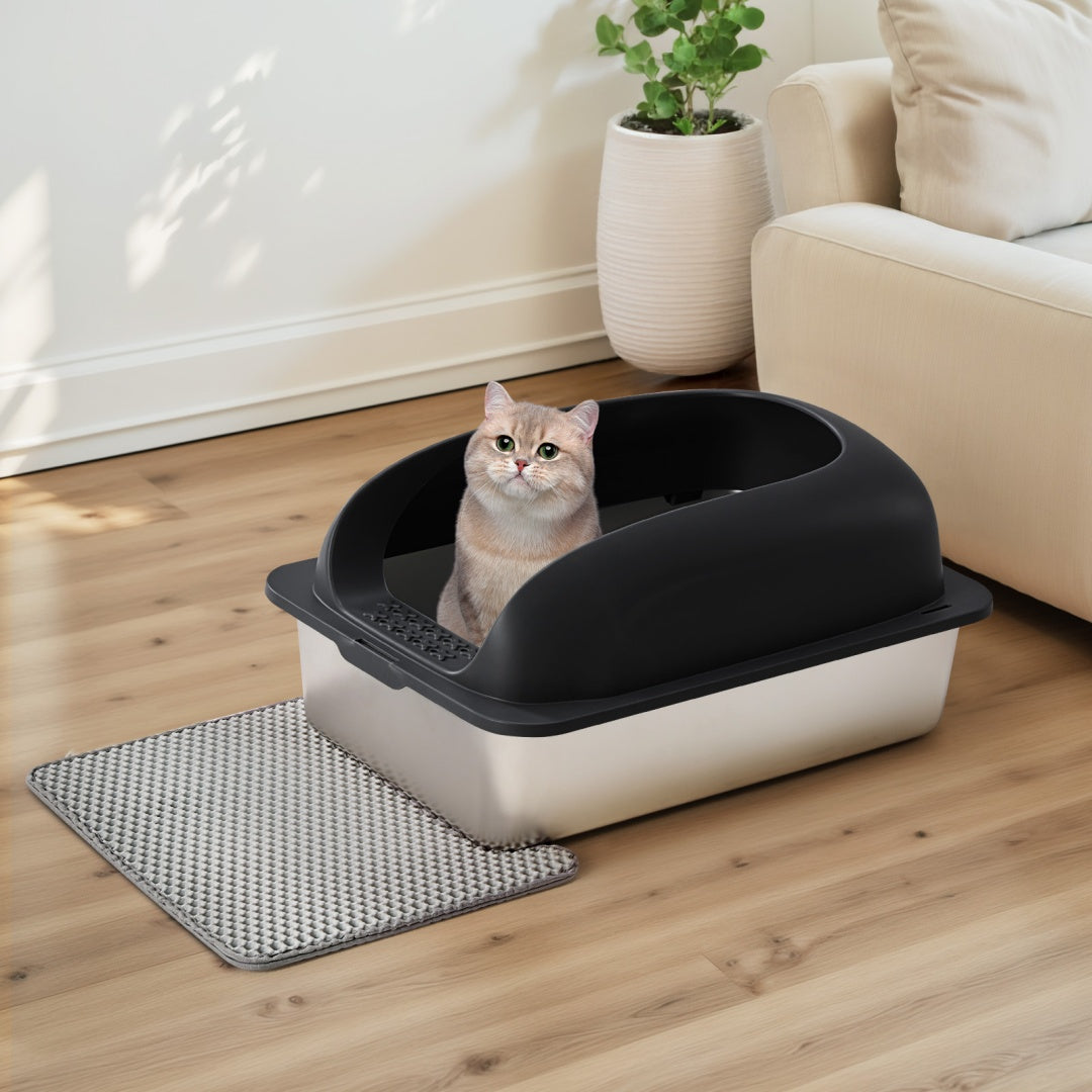 Stainless Steel Litter Box With Lid